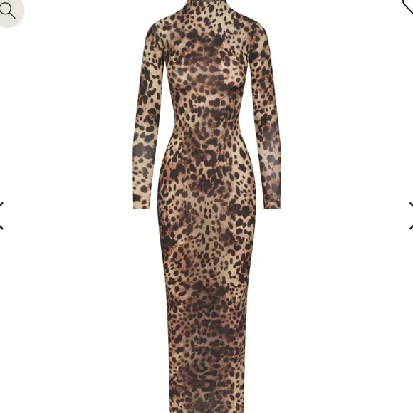 DOLCE&GABBANA X SKIMS MILKY SHEER MOCK NECK LONG DRESS - Picture 1 of 6